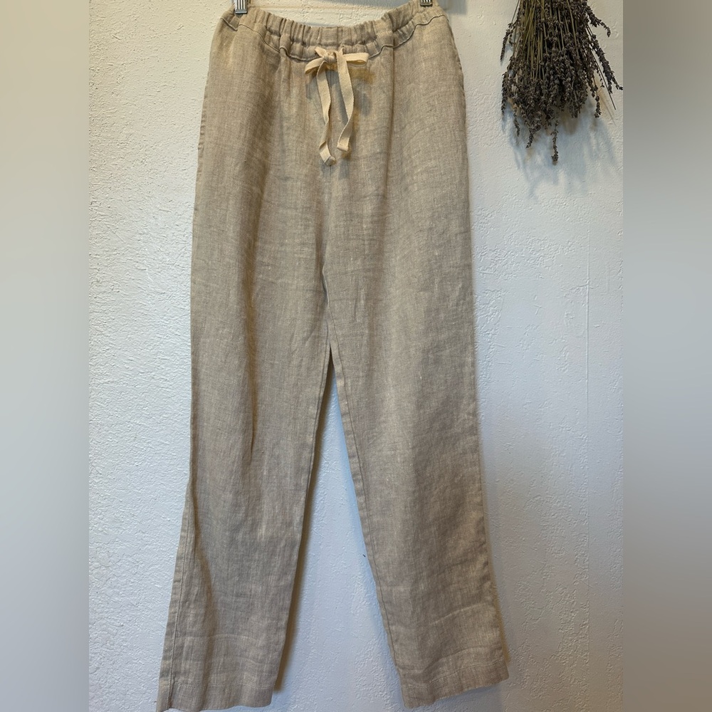 notPERFECTLINEN Athens tapered linen pants